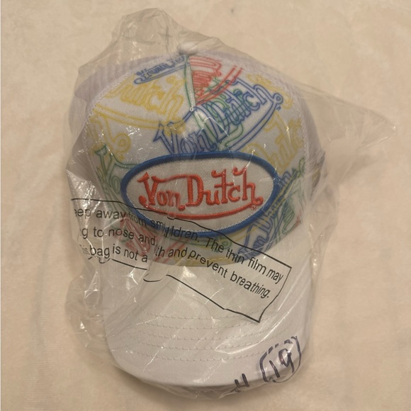 Unisex - Von Dutch Trucker Multi-Colored Hat with White Base - OneSz NWT - Picture 5 of 5